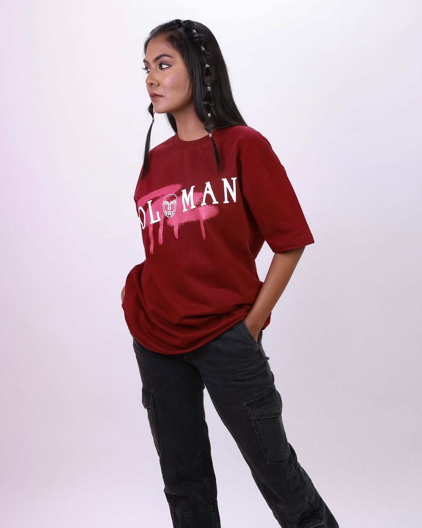WE THE FUTURE OVERSIZED T-SHIRT- BURGUNDY