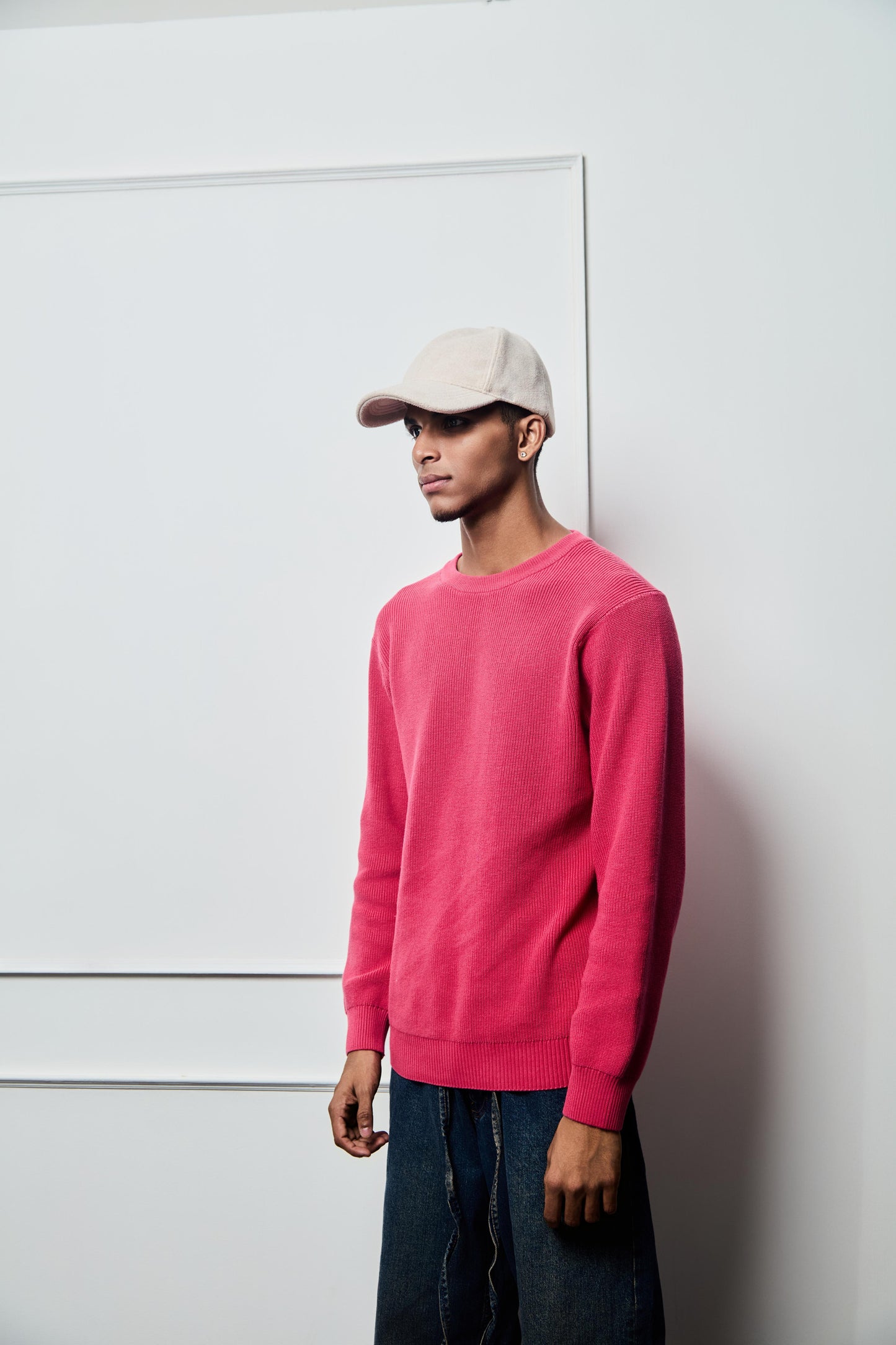 PINK COTTON KNIT JUMPER