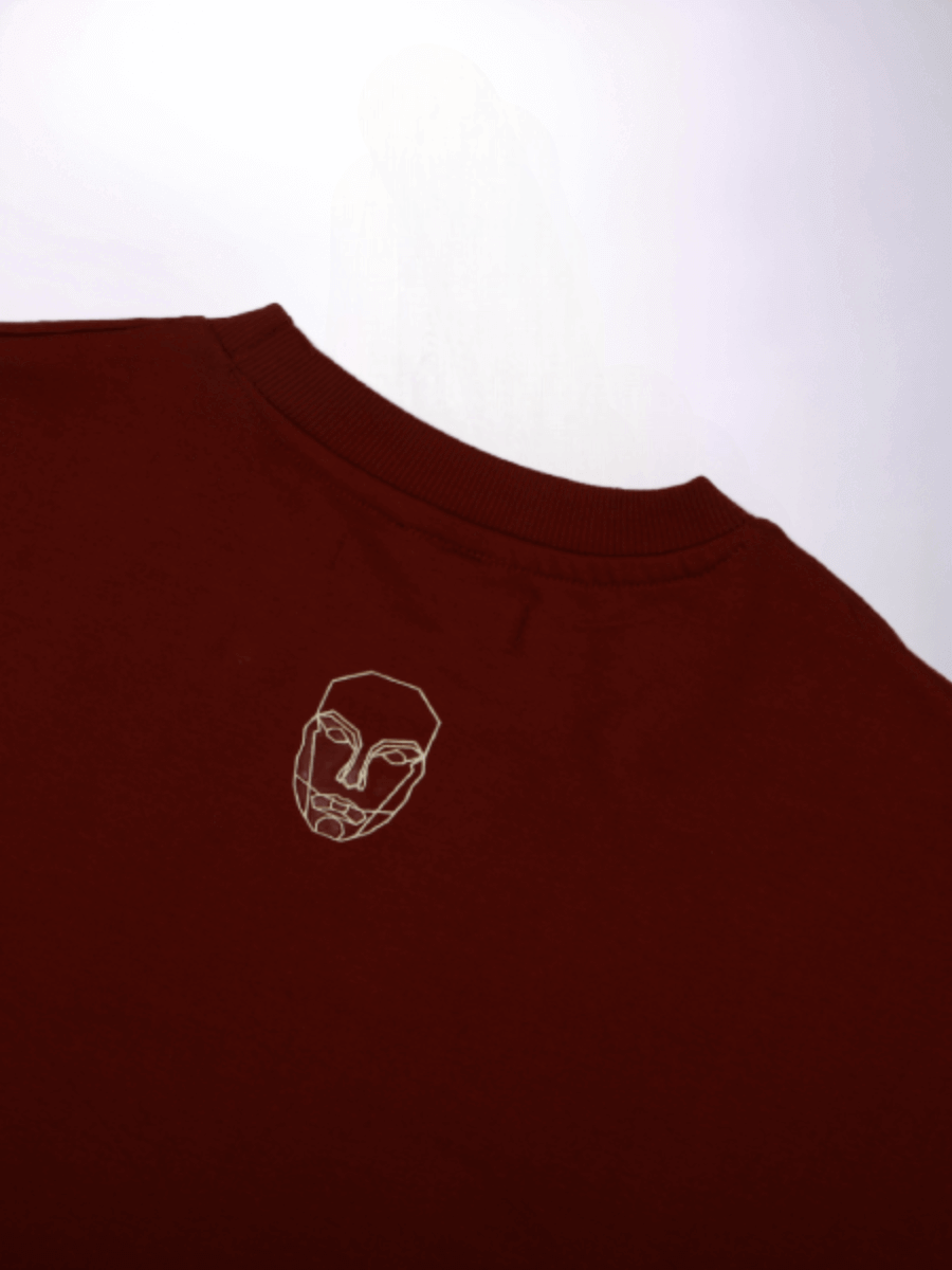 ESCAPE OVERSIZED T-SHIRT- BURGUNDY