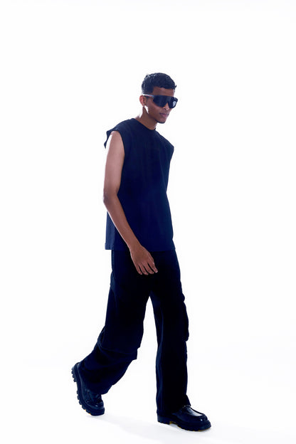 Ombré Tank- Black/Blue