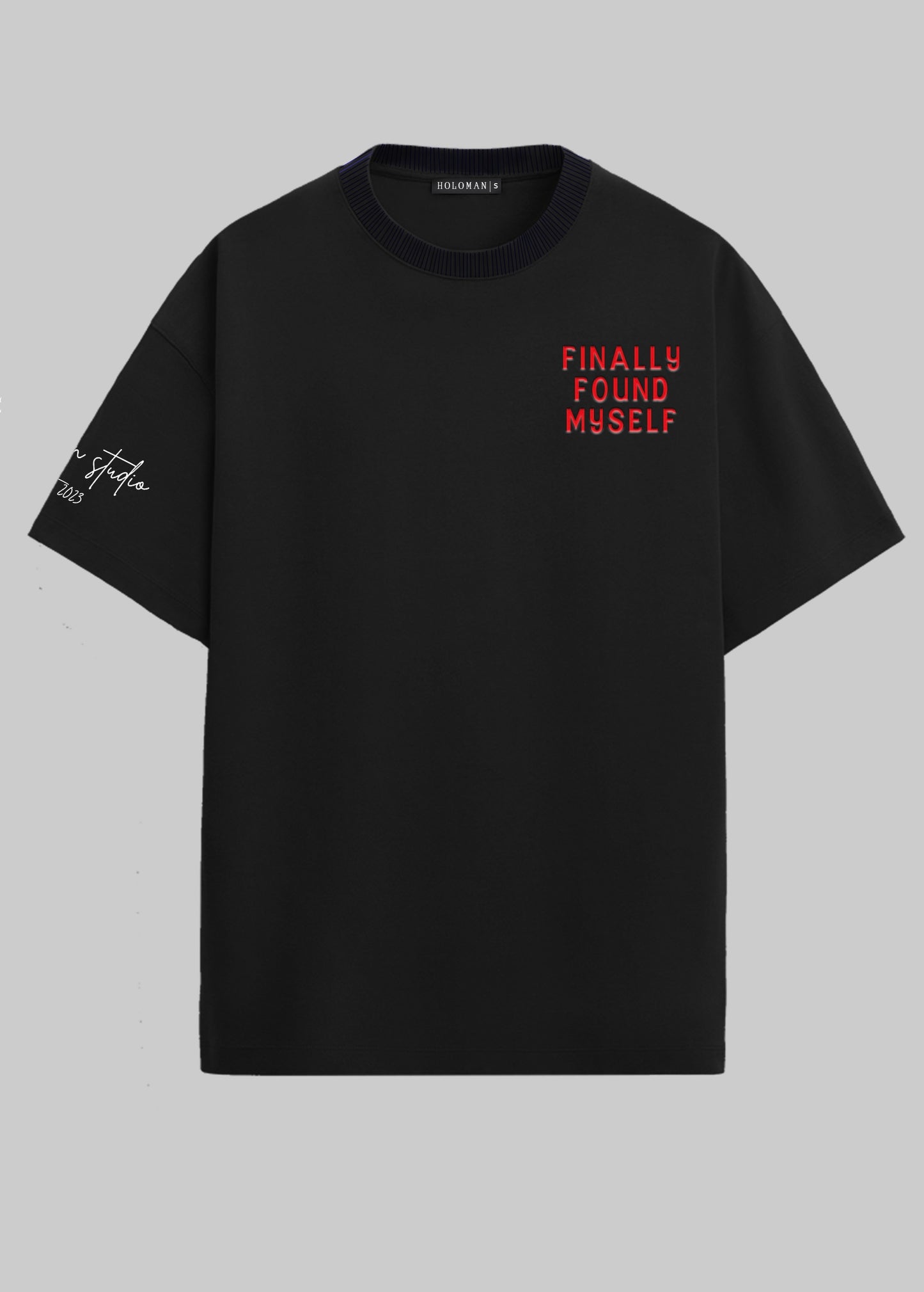 FOUND MYSELF OVERSIZED T-SHIRT- BLACK