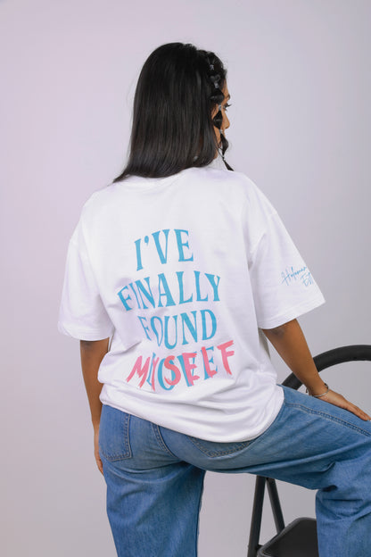 FOUND MYSELF OVERSIZED T-SHIRT- WHITE