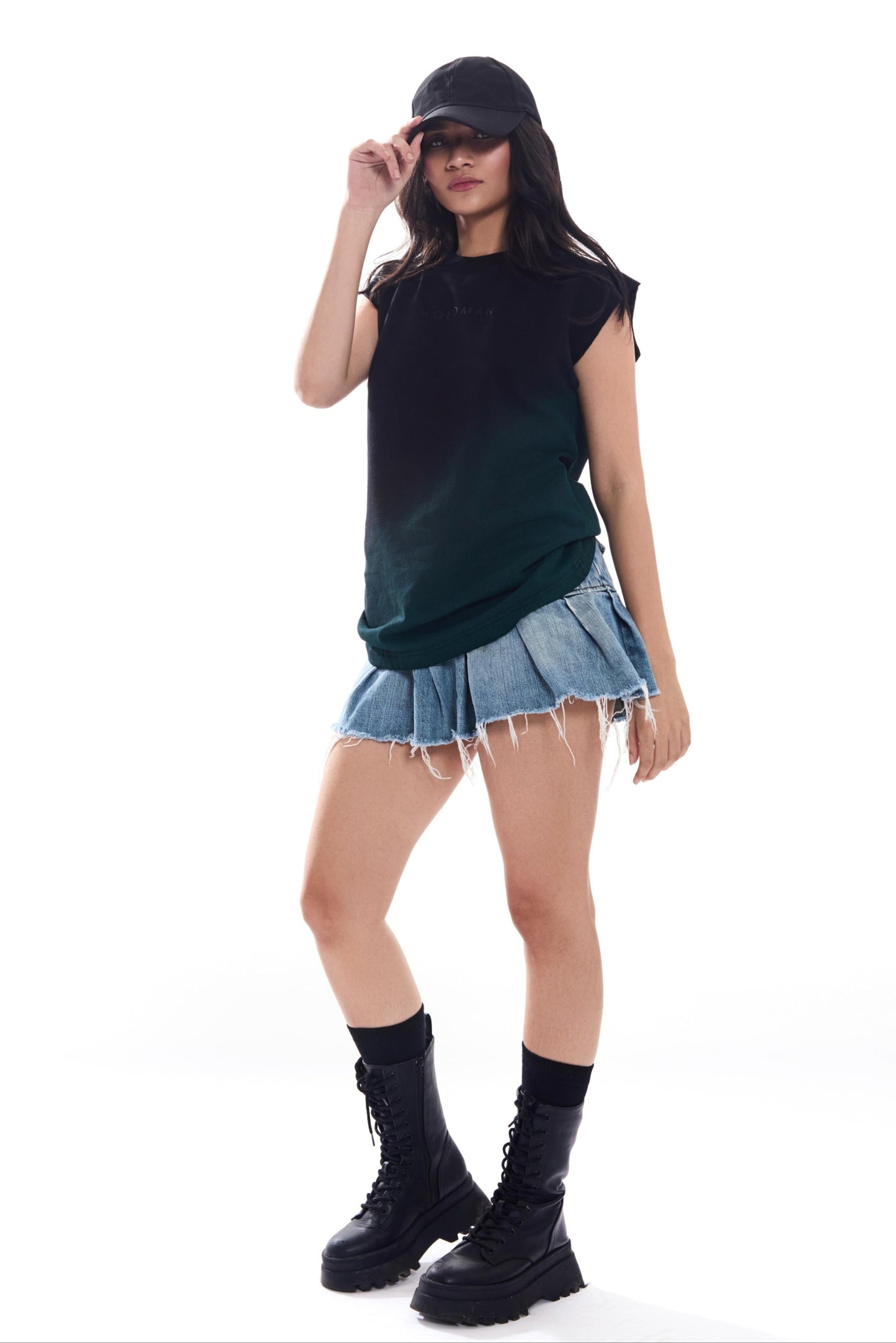 Ombré Tank- Black/Green