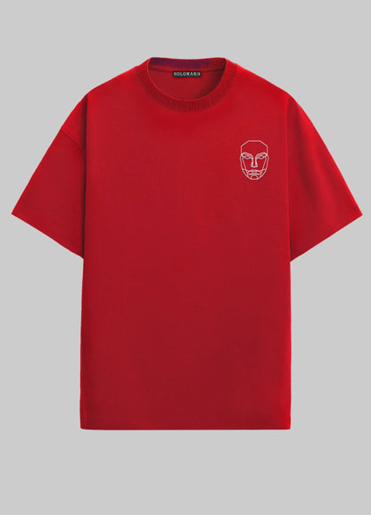 BASICS OVERSIZED T-SHIRT- RED