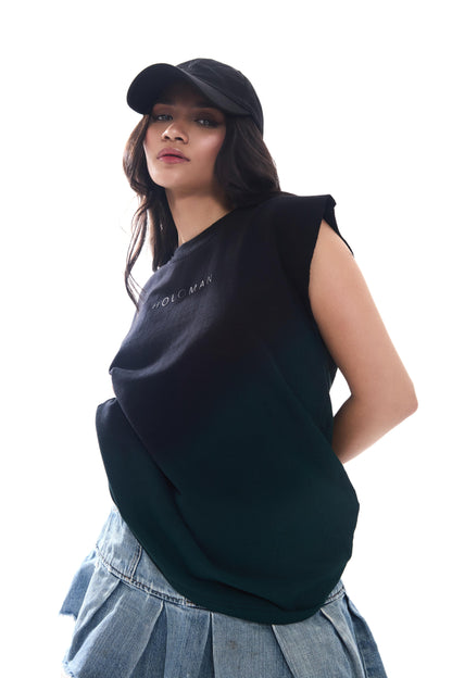 Ombré Tank- Black/Green