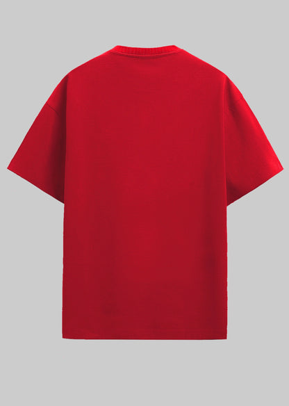 BASICS OVERSIZED T-SHIRT- RED