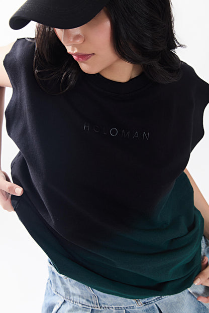 Ombré Tank- Black/Green