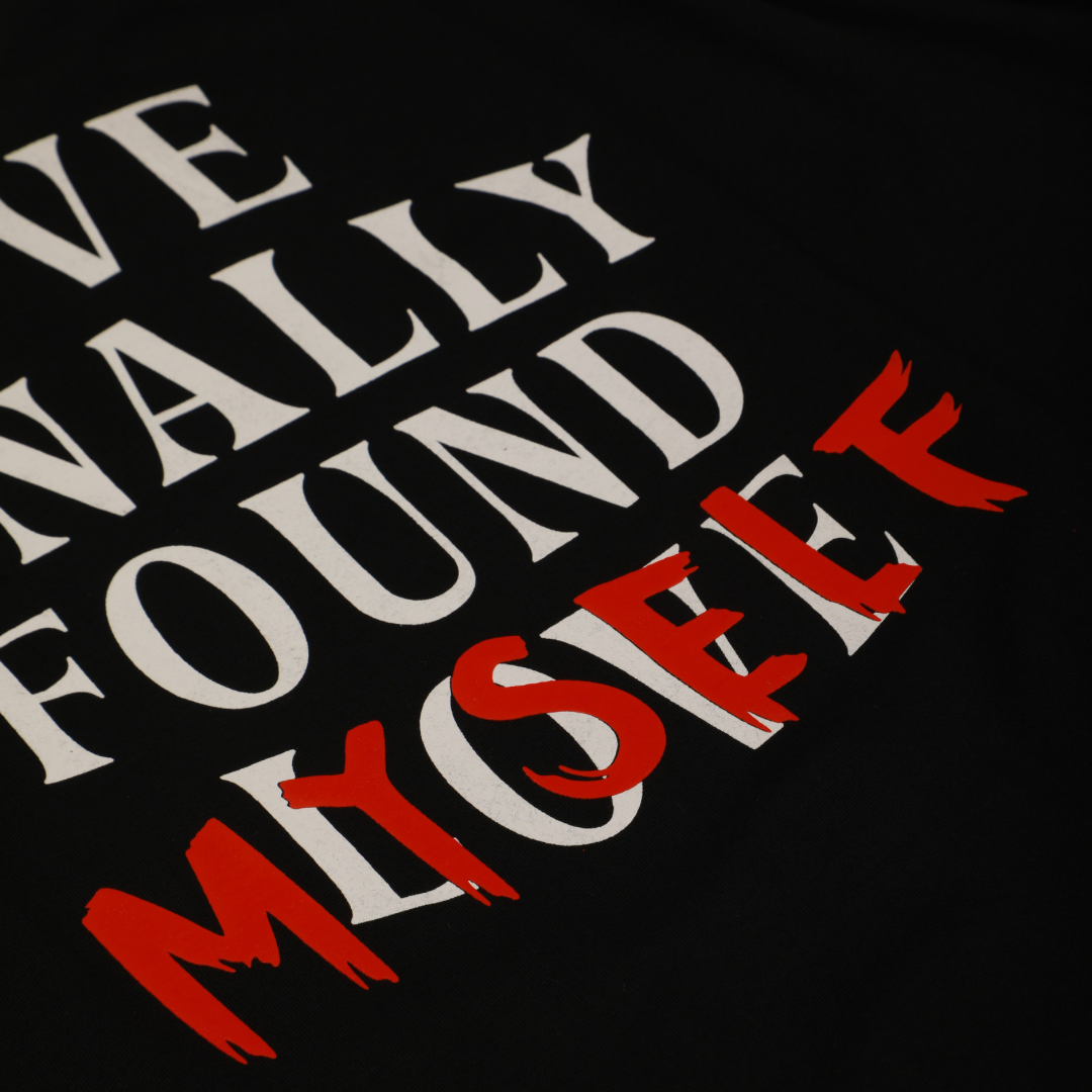 FOUND MYSELF OVERSIZED T-SHIRT- BLACK