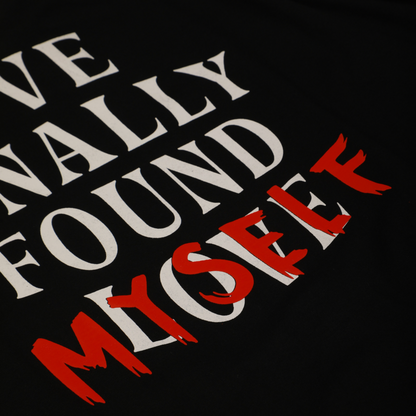 FOUND MYSELF OVERSIZED T-SHIRT- BLACK