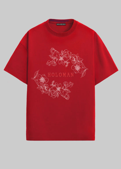 STEM OF LIFE OVERSIZED T-SHIRT- RED