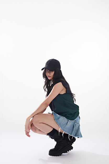 Ombré Tank- Black/Green