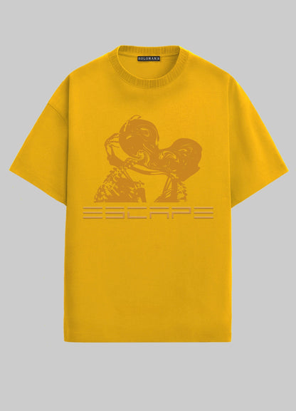 ESCAPE OVERSIZED T-SHIRT- MUSTARD  YELLOW