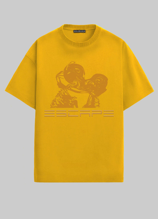 ESCAPE OVERSIZED T-SHIRT- MUSTARD  YELLOW