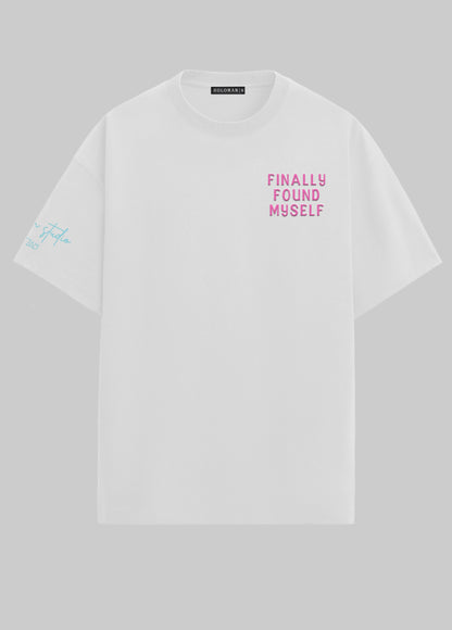 FOUND MYSELF OVERSIZED T-SHIRT- WHITE