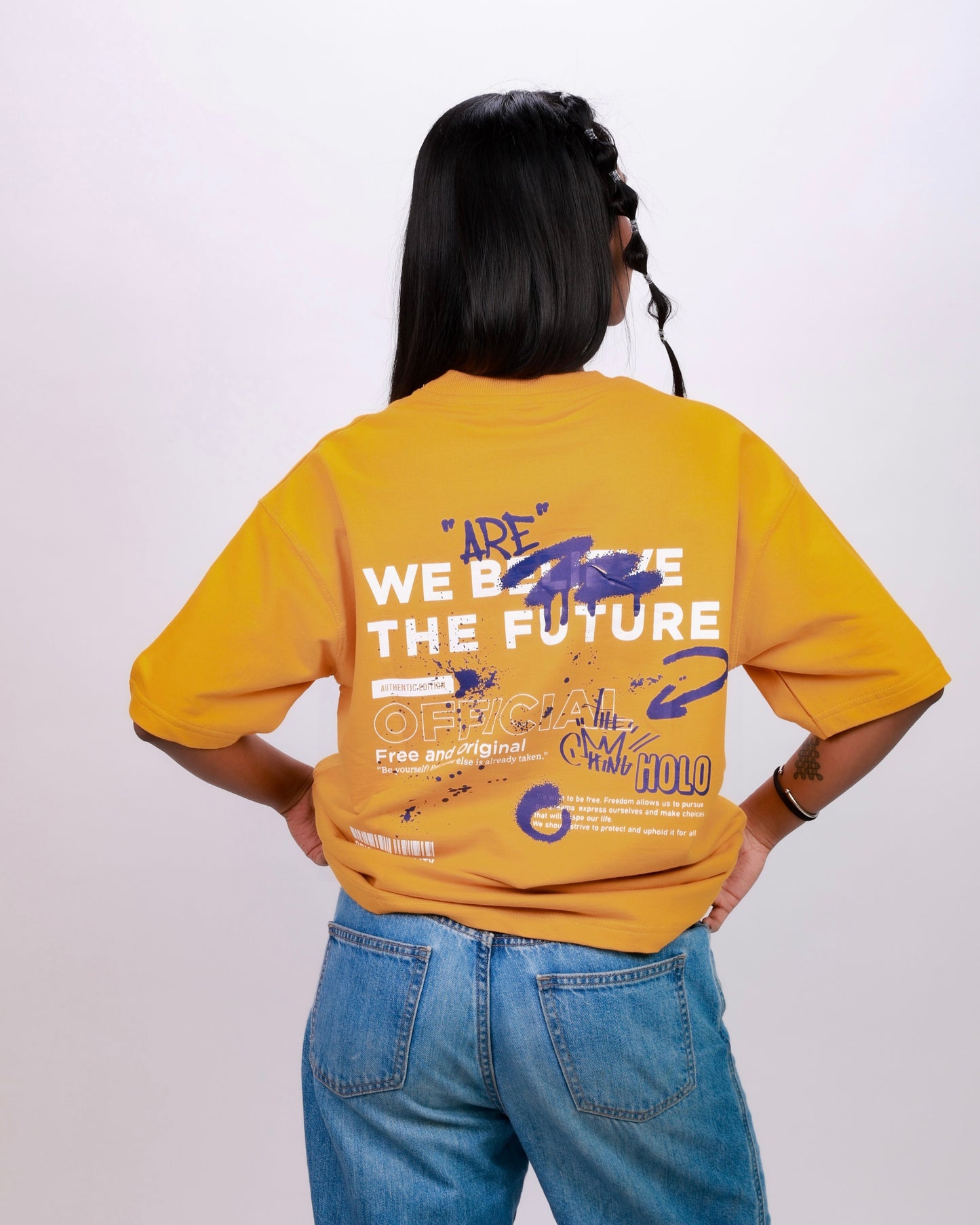 WE THE FUTURE OVERSIZED T-SHIRT- MUSTARD  YELLOW