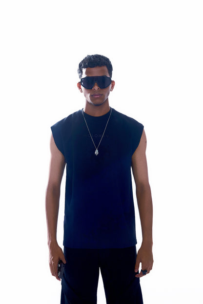 Ombré Tank- Black/Blue