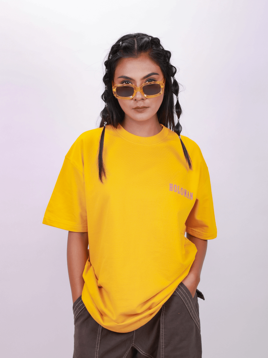 BASICS OVERSIZED T-SHIRT- MUSTARD YELLOW