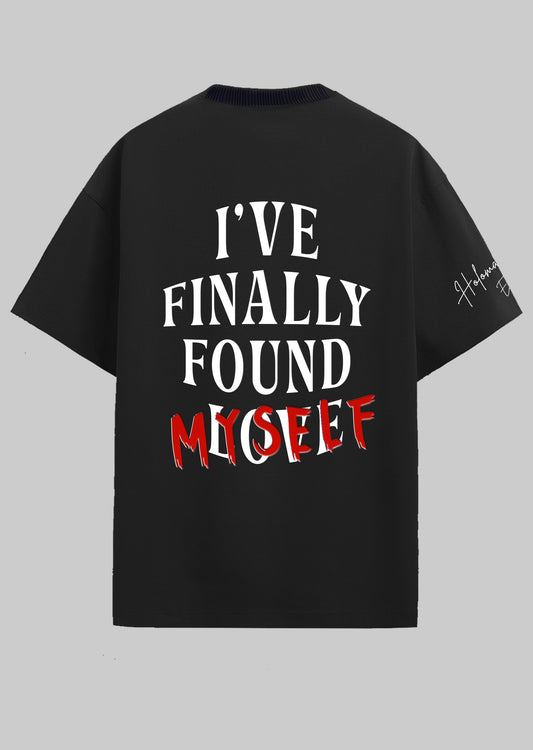 FOUND MYSELF OVERSIZED T-SHIRT- BLACK