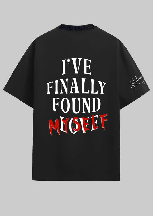 FOUND MYSELF OVERSIZED T-SHIRT- BLACK