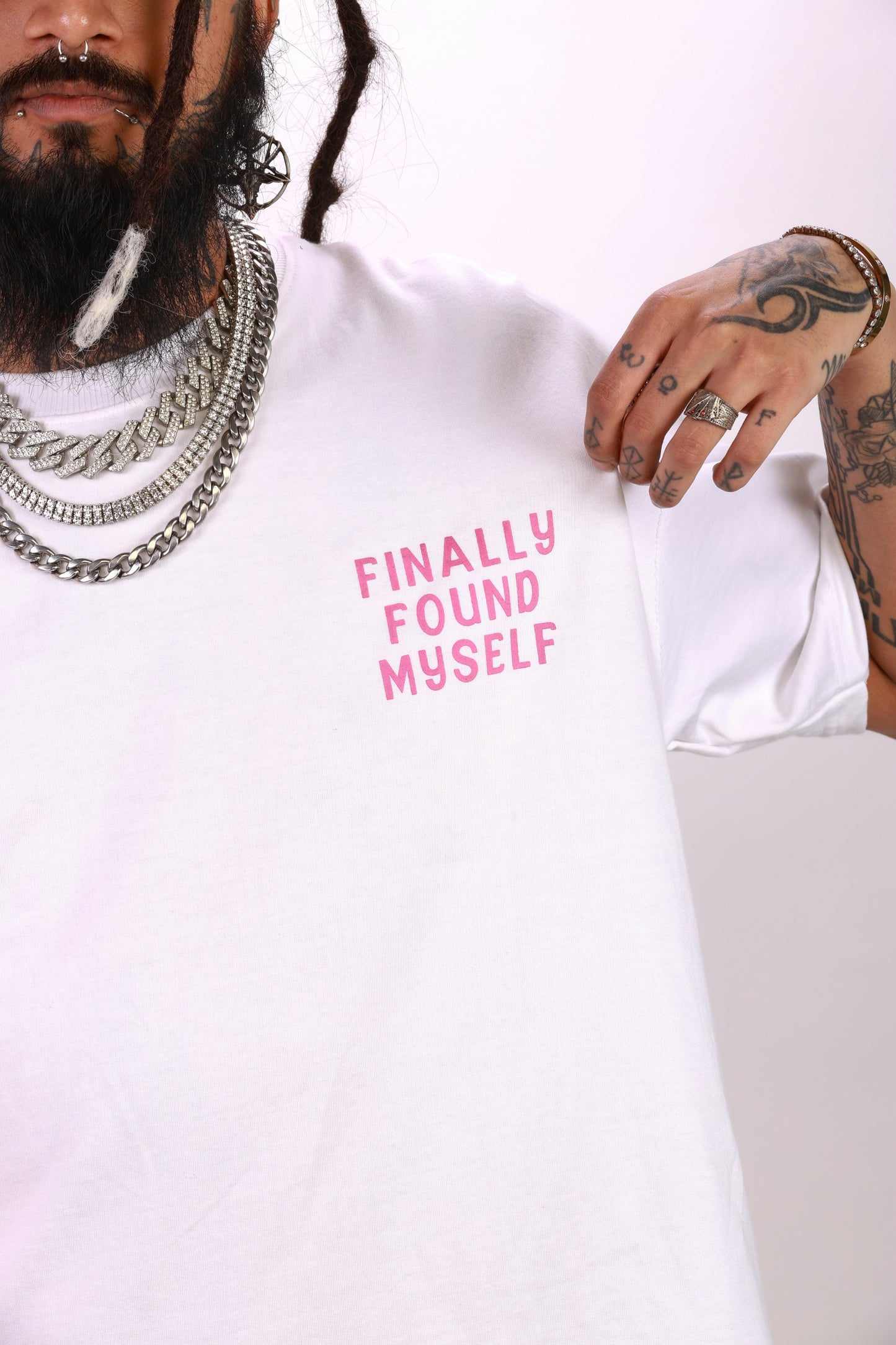 FOUND MYSELF OVERSIZED T-SHIRT- WHITE