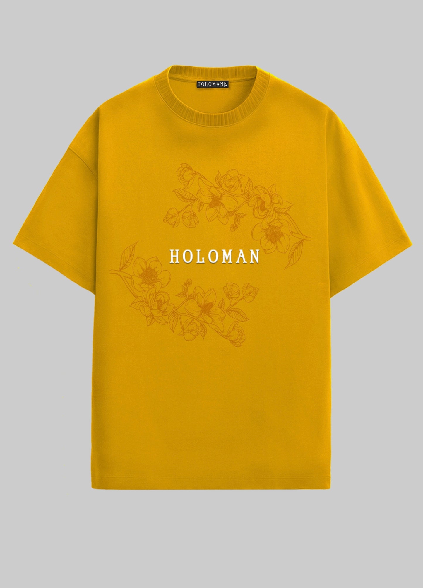 STEM OF LIFE OVERSIZED T-SHIRT- MUSTARD  YELLOW