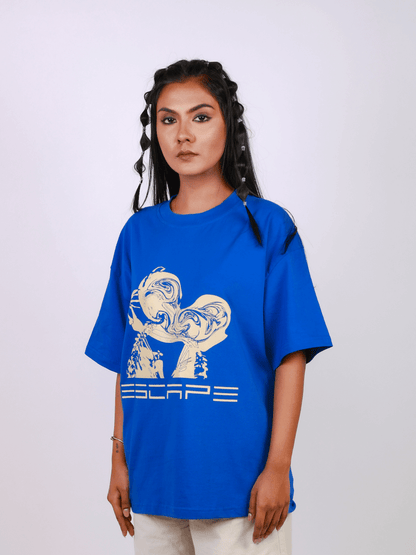 ESCAPE OVERSIZED T-SHIRT- ROYAL BLUE