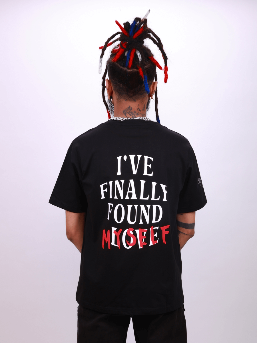 FOUND MYSELF OVERSIZED T-SHIRT- BLACK