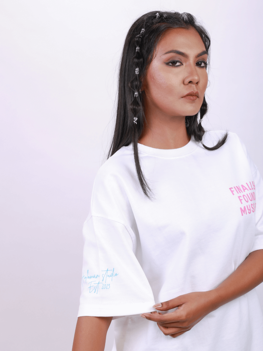 FOUND MYSELF OVERSIZED T-SHIRT- WHITE