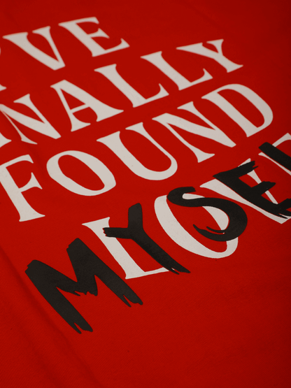 FOUND MYSELF OVERSIZED T-SHIRT- RED