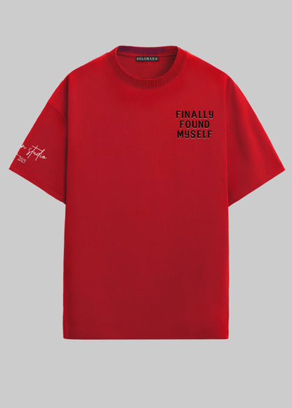 FOUND MYSELF OVERSIZED T-SHIRT- RED