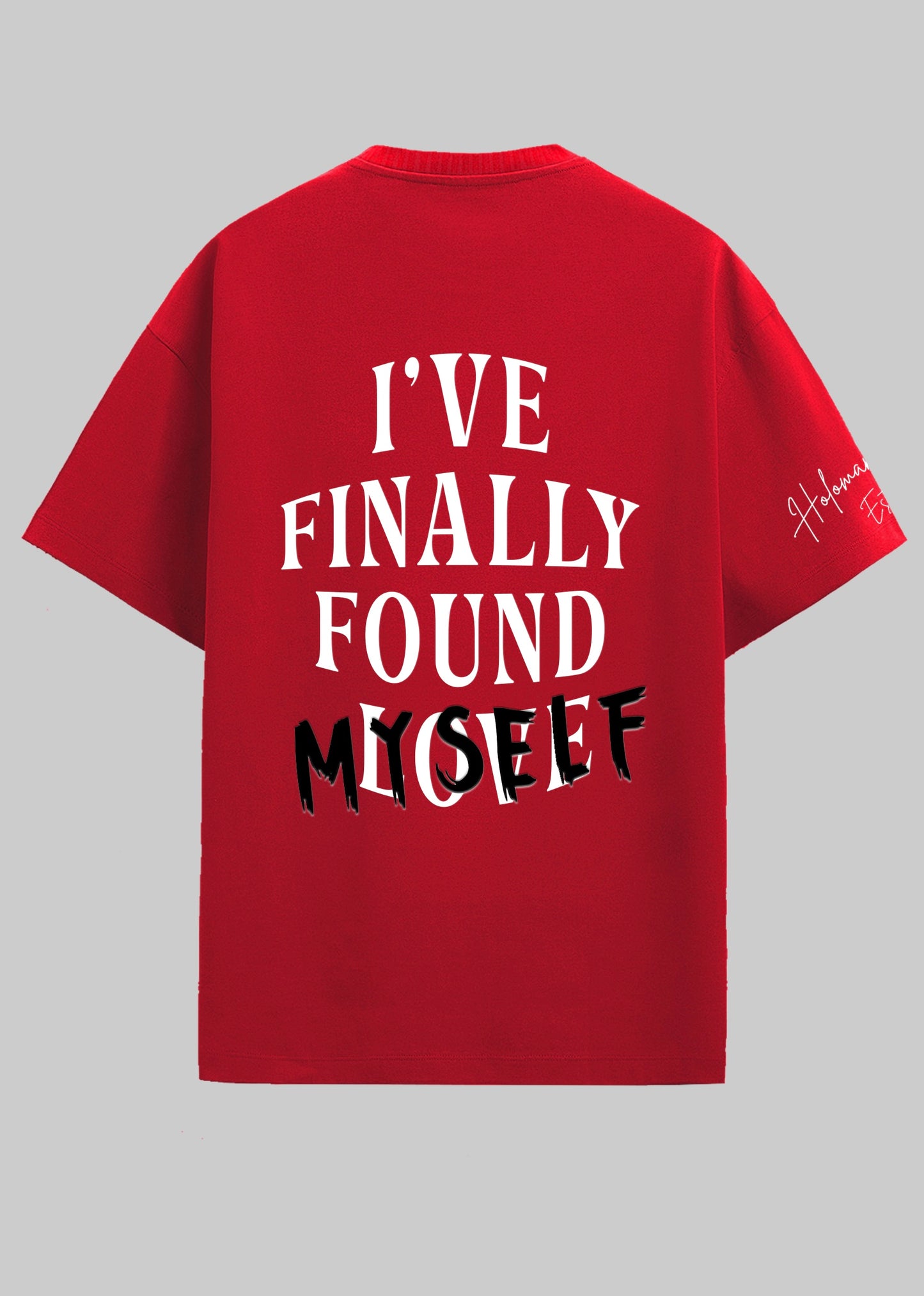 FOUND MYSELF OVERSIZED T-SHIRT- RED