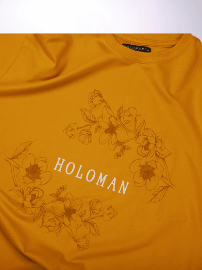 STEM OF LIFE OVERSIZED T-SHIRT- MUSTARD  YELLOW